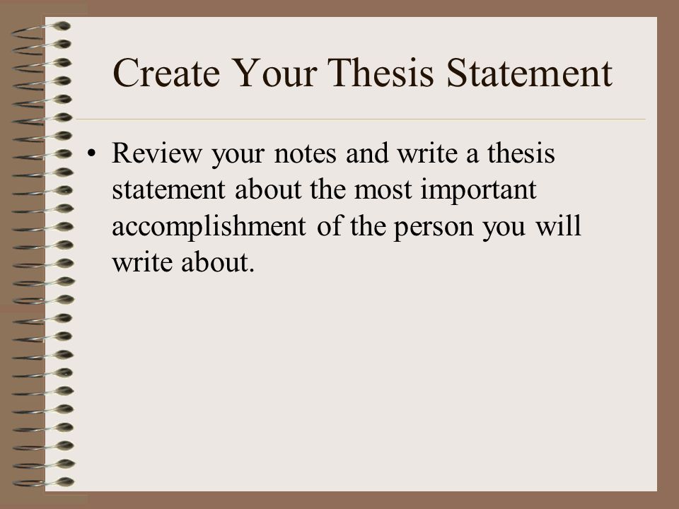 Thesis Statement Creator: